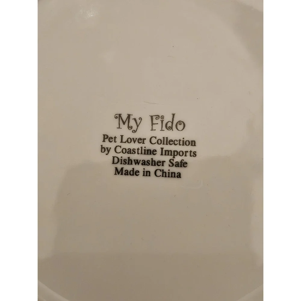 My Fido Dog Plates For Decor, Boxer/bulldog. 4 Plates Included.